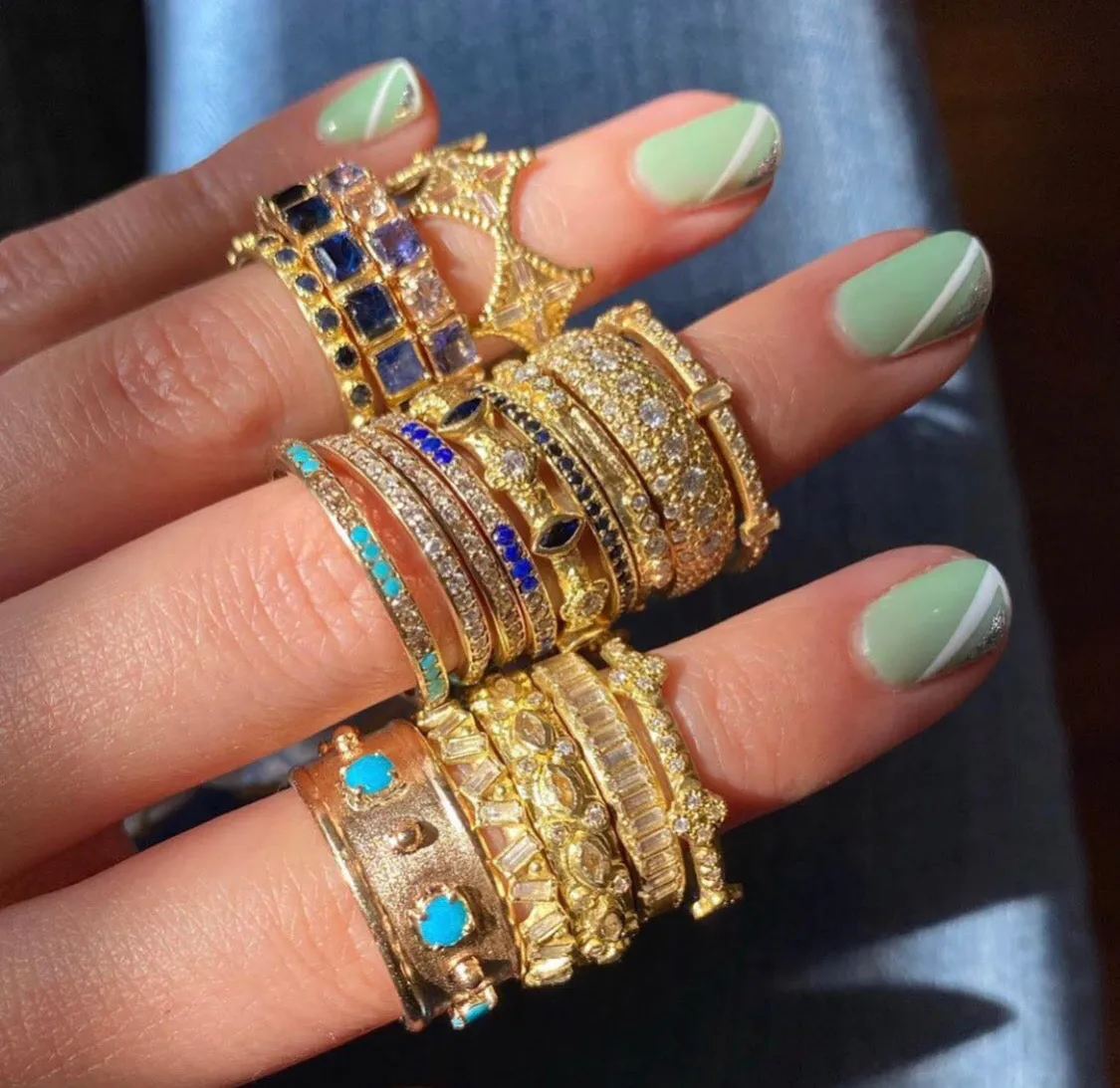 Baguette Stack Band Ring
