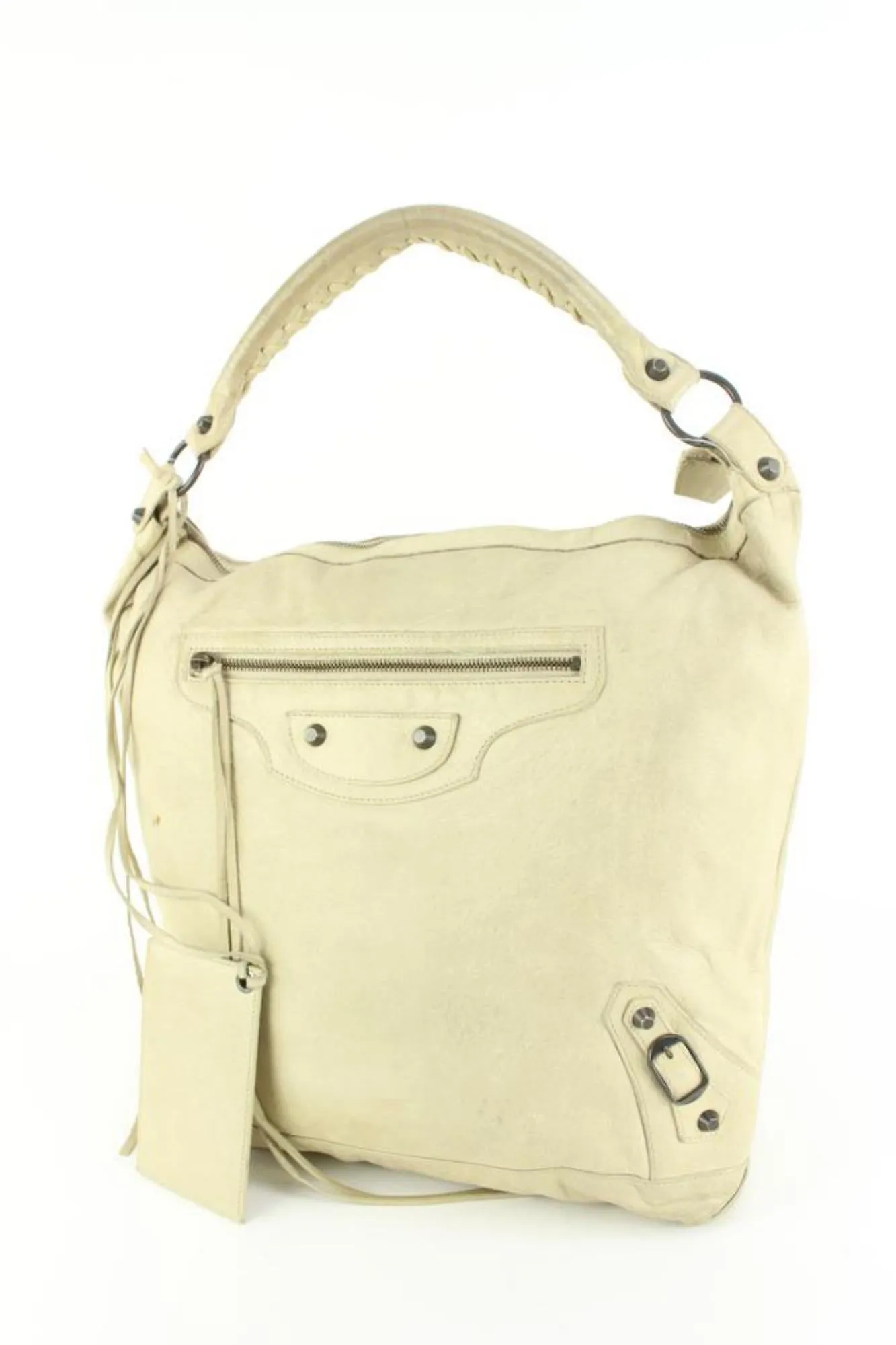 Balenciaga Cream Leather The Day One Hobo Bag 18ba53s