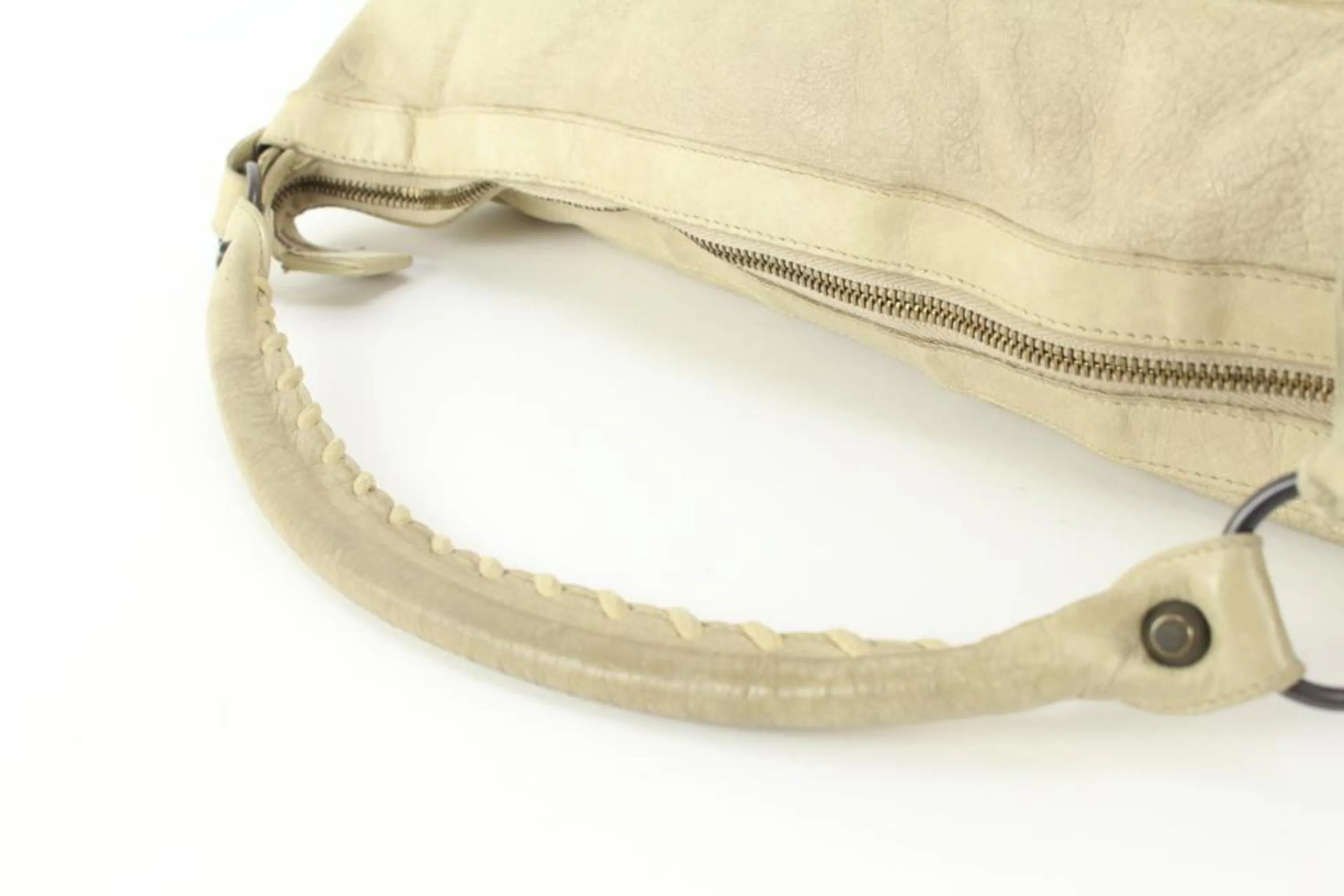 Balenciaga Cream Leather The Day One Hobo Bag 18ba53s