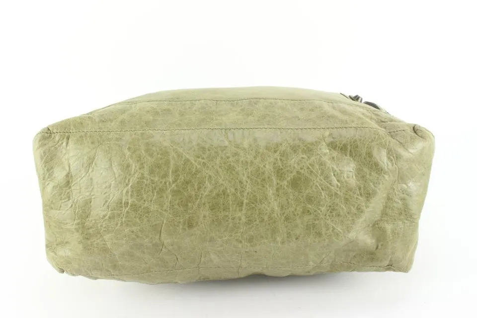 Balenciaga Olive Taupe Agneau Leather The Day Hobo 17ba53s