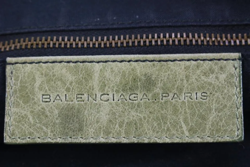 Balenciaga Olive Taupe Agneau Leather The Day Hobo 17ba53s