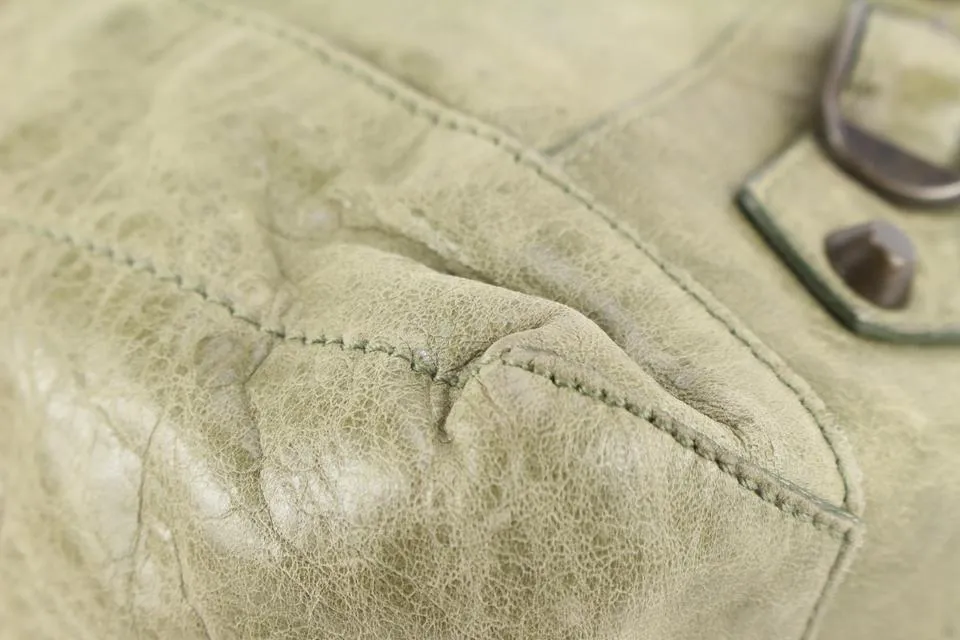 Balenciaga Olive Taupe Agneau Leather The Day Hobo 17ba53s