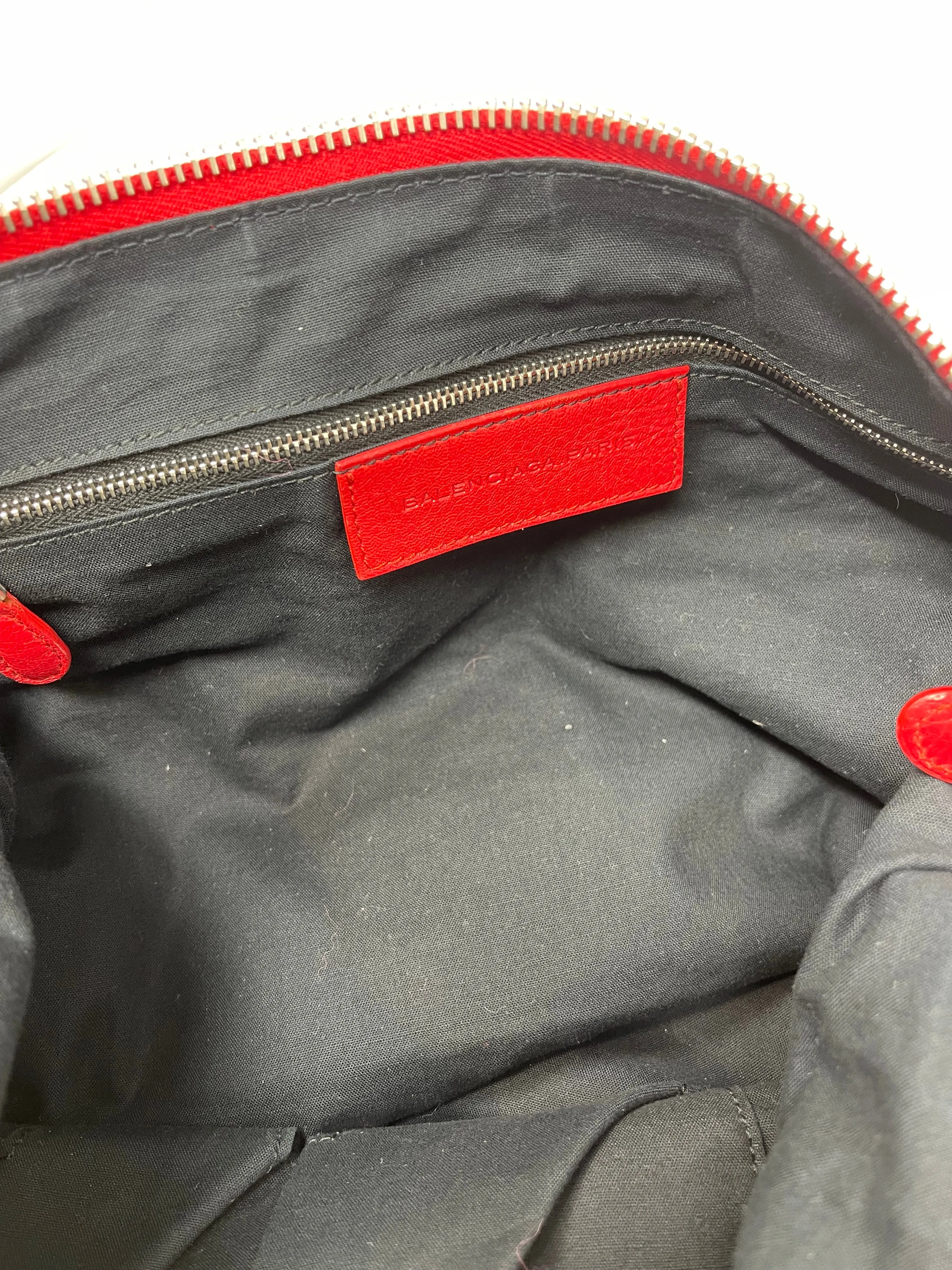 Balenciaga Red '13 'Motorcross Giant 21 Day' Hobo Handbag