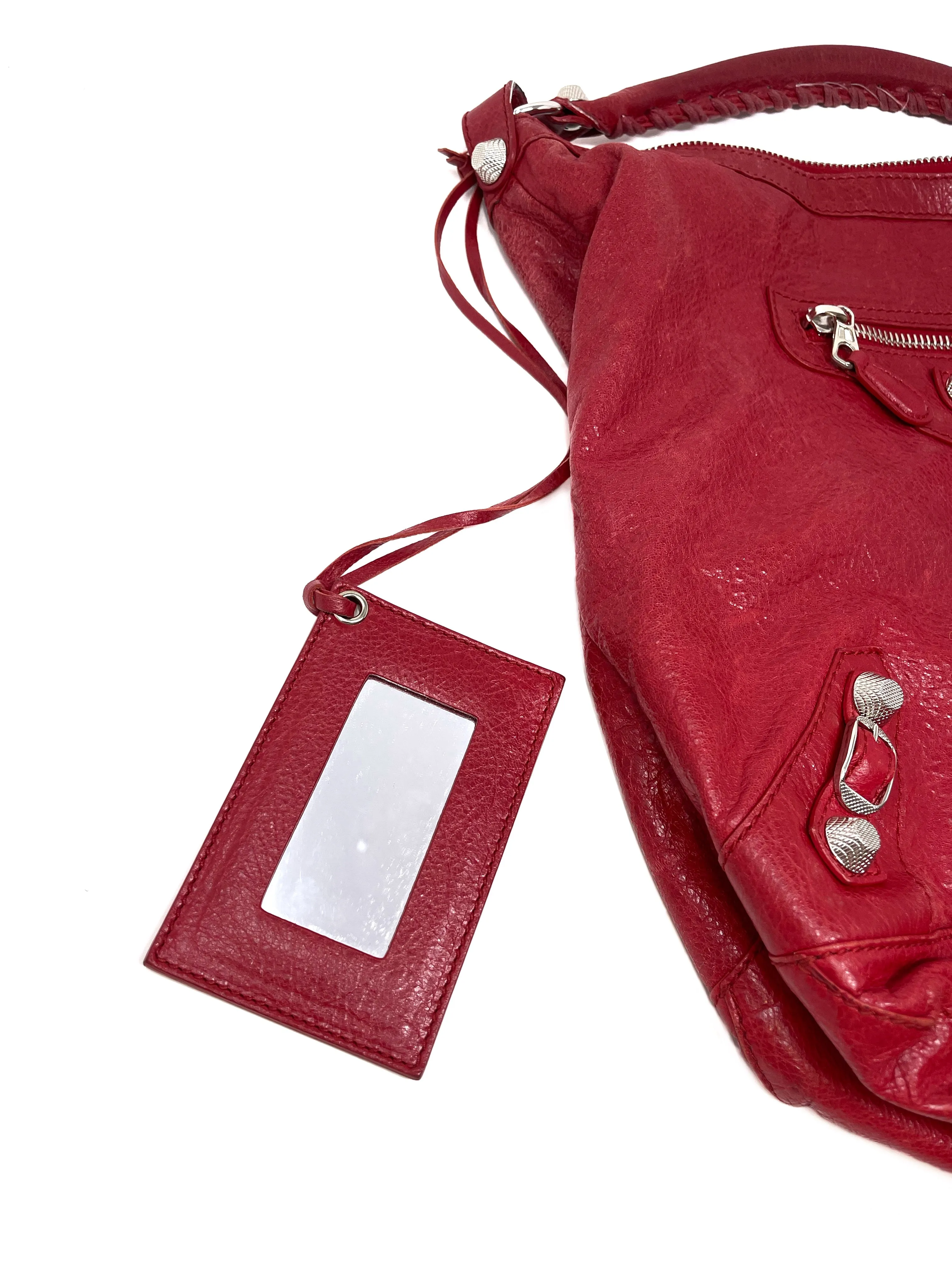 Balenciaga Red '13 'Motorcross Giant 21 Day' Hobo Handbag