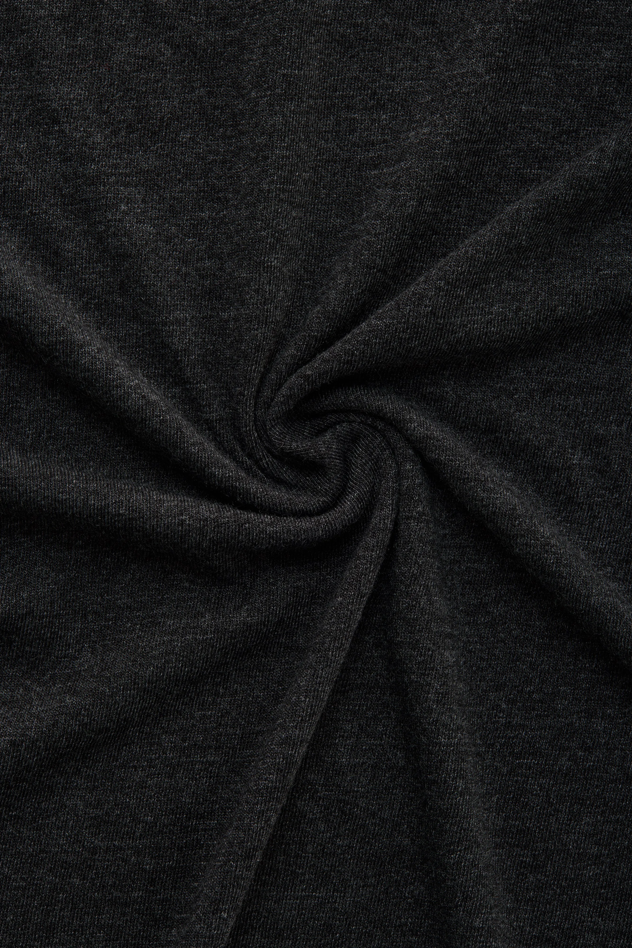 Bamboo Sorona Short Sleeve Roll Neck T-Shirt Jet Black