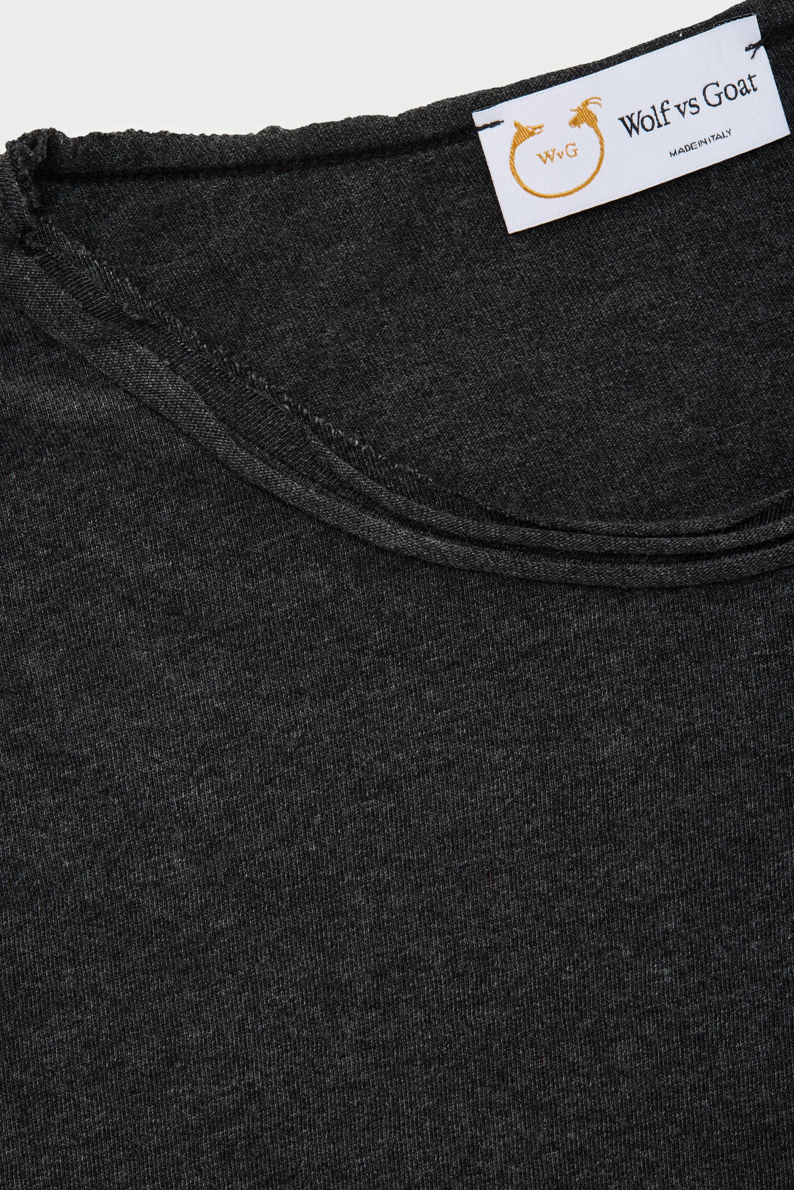 Bamboo Sorona Short Sleeve Roll Neck T-Shirt Jet Black