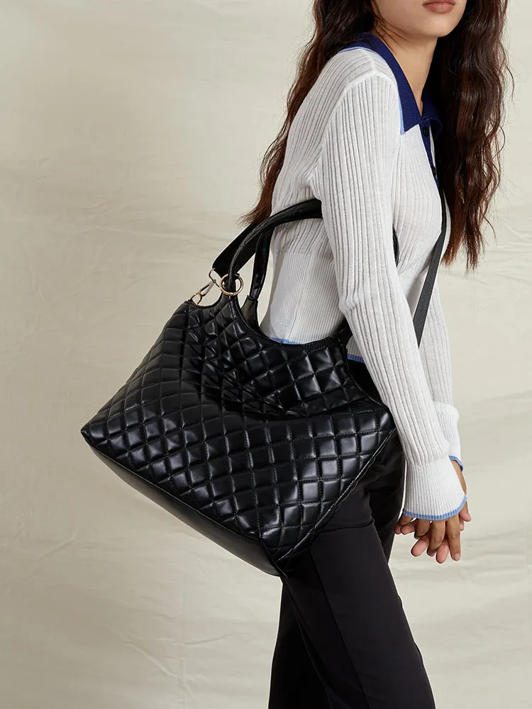 Barabum 2pcs Hand Bag Set Women Fashion Quilting Handbags Wallet Bag Shoulder Bag Top Handle Satchel Purse Set,Evening Bag