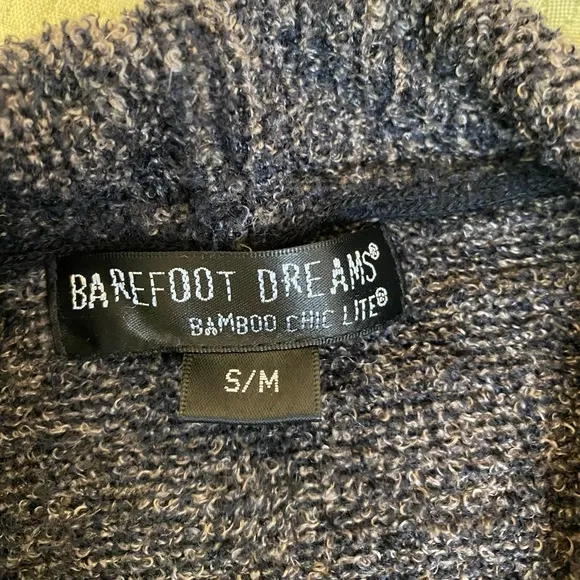 Barefoot Dreams Chic Lite Cardigan Size S/M Black/Gray Pre-Owned Retail $110