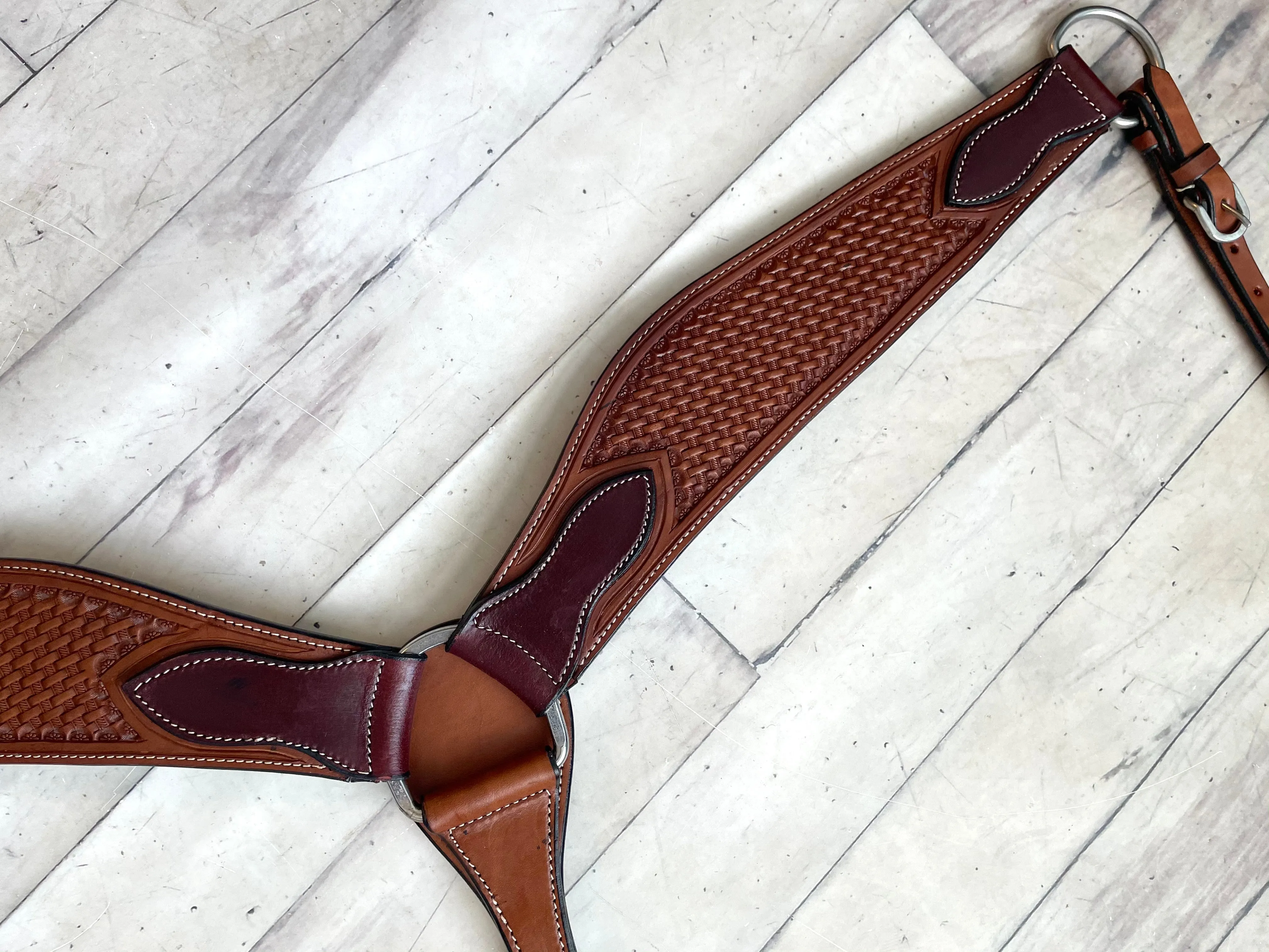 Basket Weave Roper Style Breast Collar