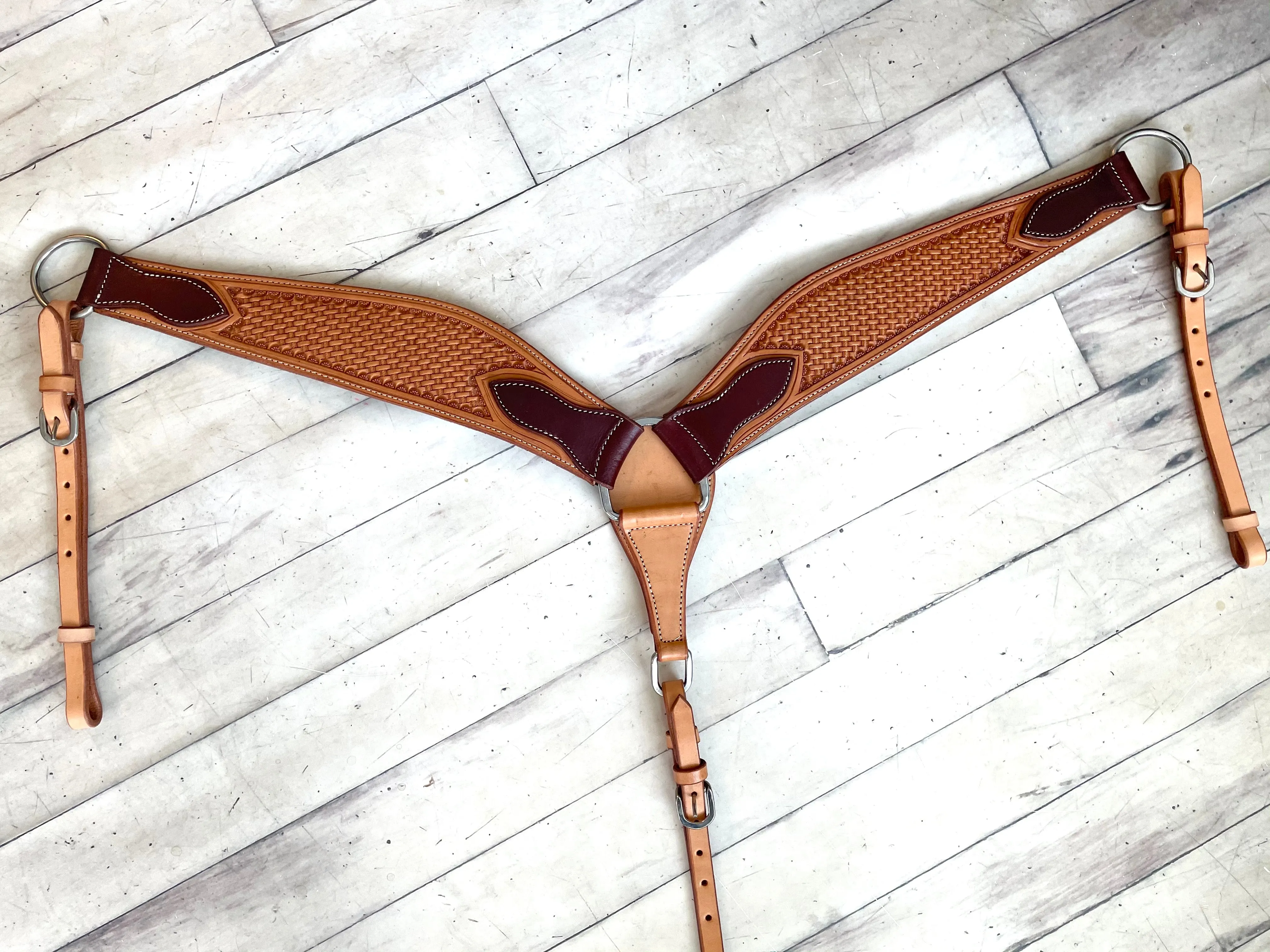 Basket Weave Roper Style Breast Collar
