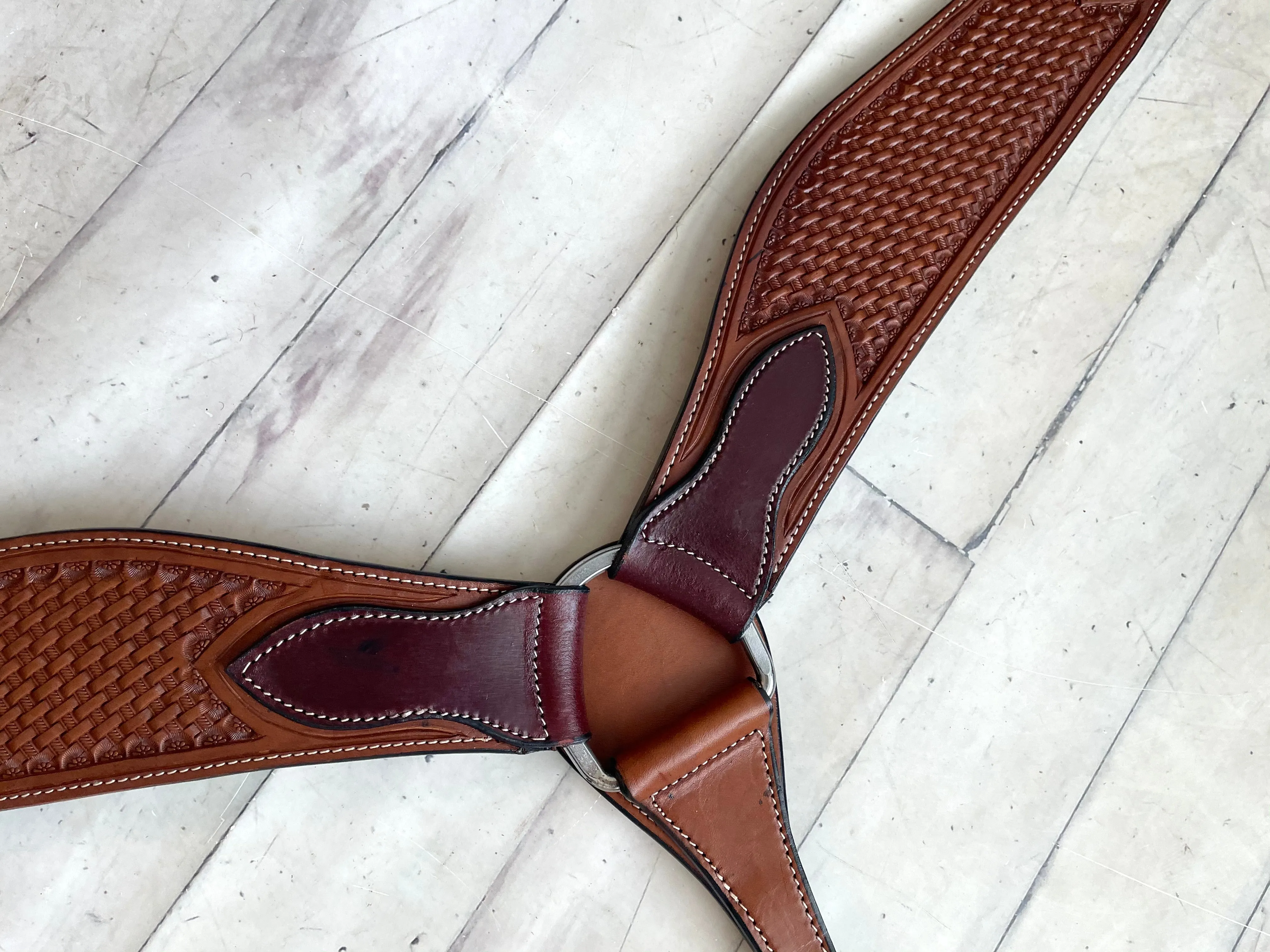 Basket Weave Roper Style Breast Collar