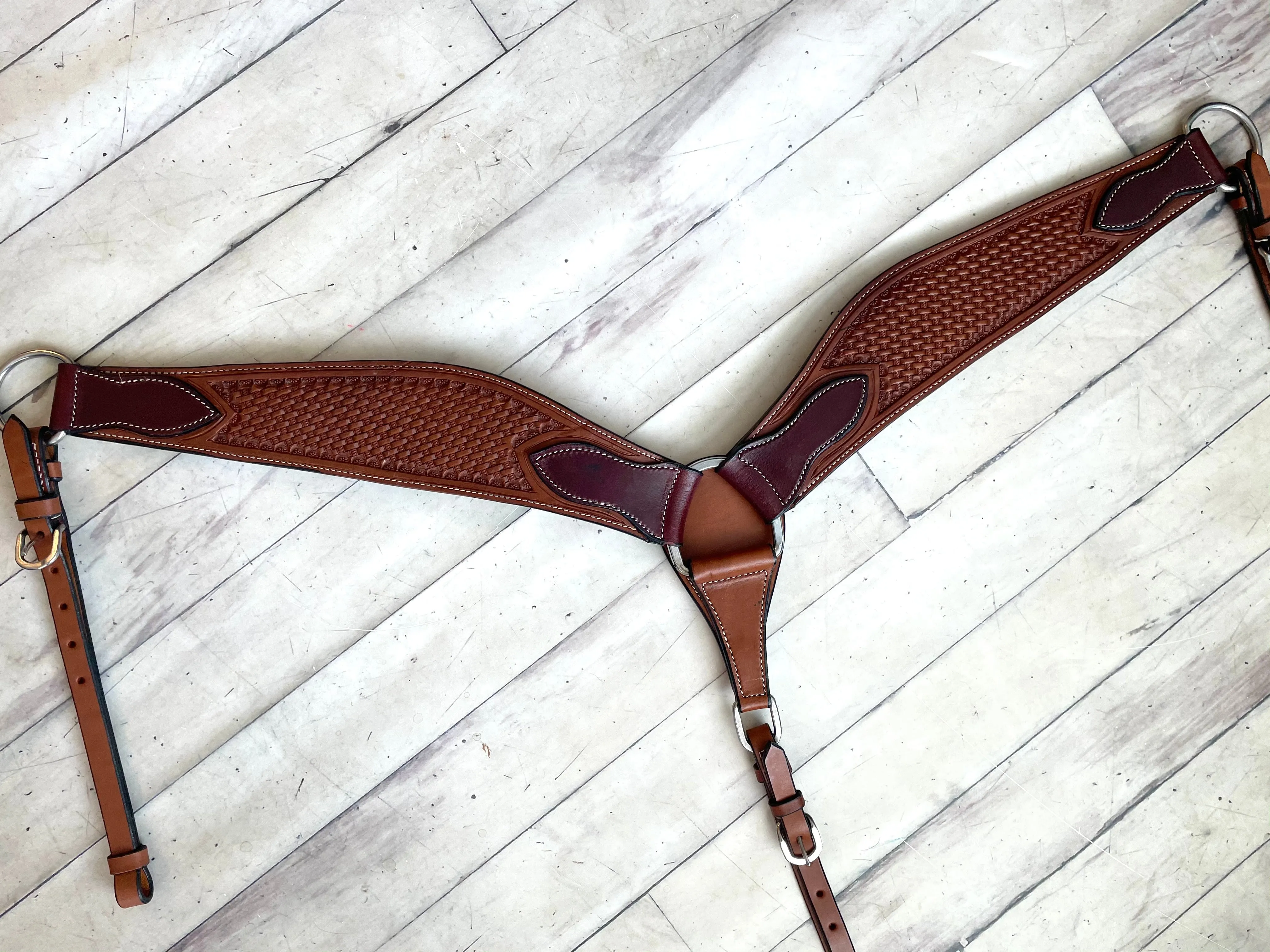Basket Weave Roper Style Breast Collar