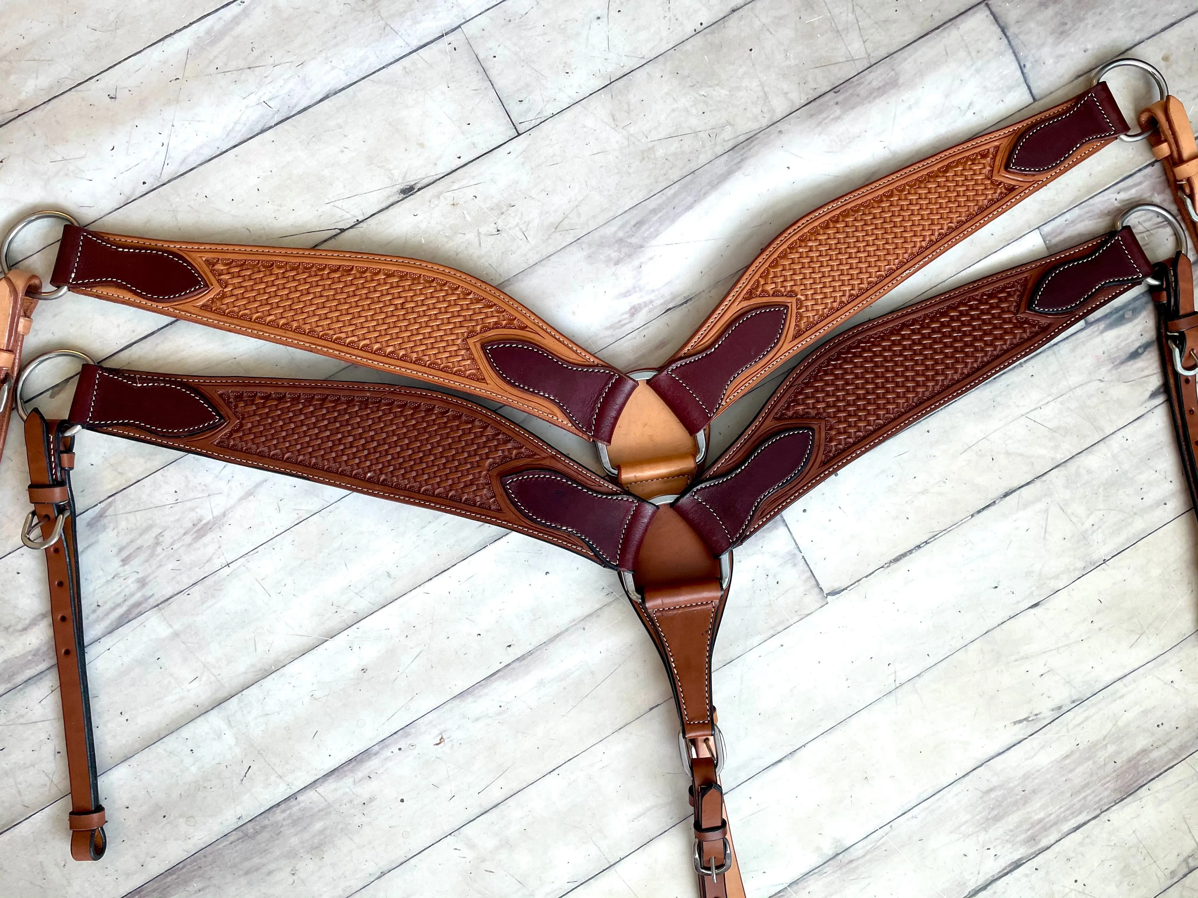 Basket Weave Roper Style Breast Collar