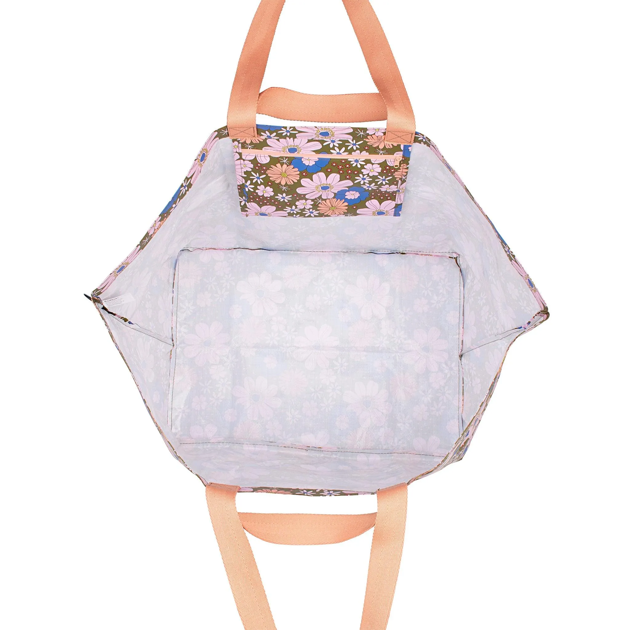 Beach Bag Blue Flowers