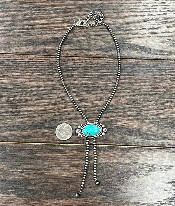 Bellingham Fashion Navajo & Necklace With Center Turquoise Stone