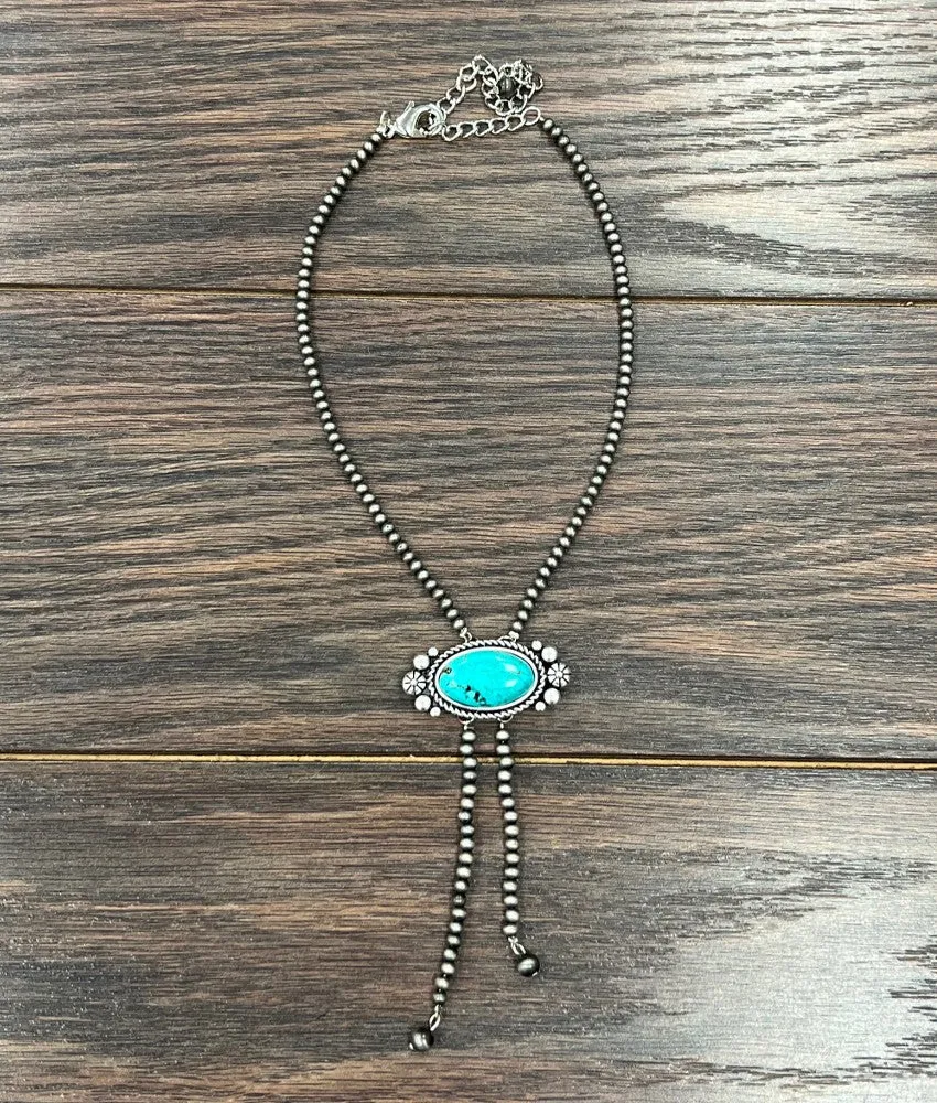 Bellingham Fashion Navajo & Necklace With Center Turquoise Stone