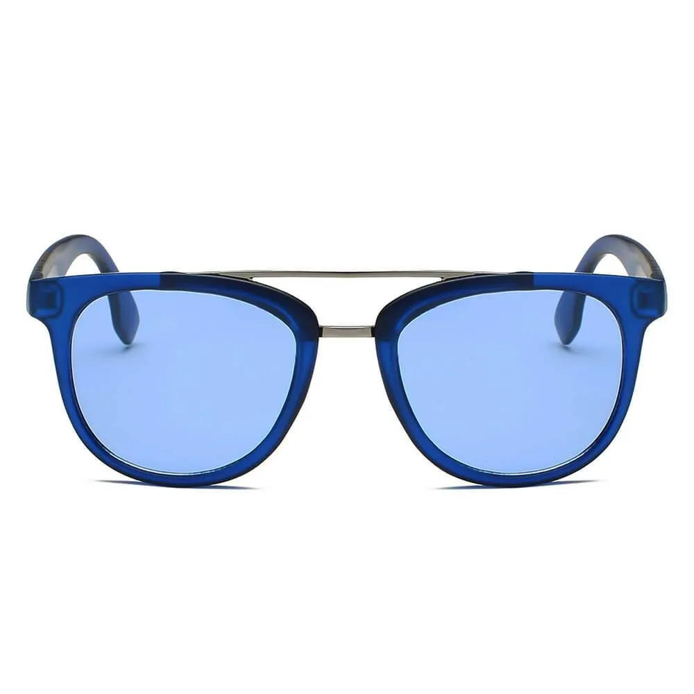 BENTON | S1064 - Classic Round Brow-Bar Fashion Sunglasses