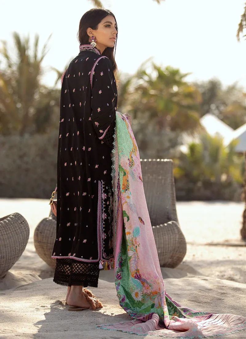 Bermuda Black | Farah Talib Aziz ILO ILO Luxury Lawn Collection 2022 | Unstitched Embroidered Lawn Suits