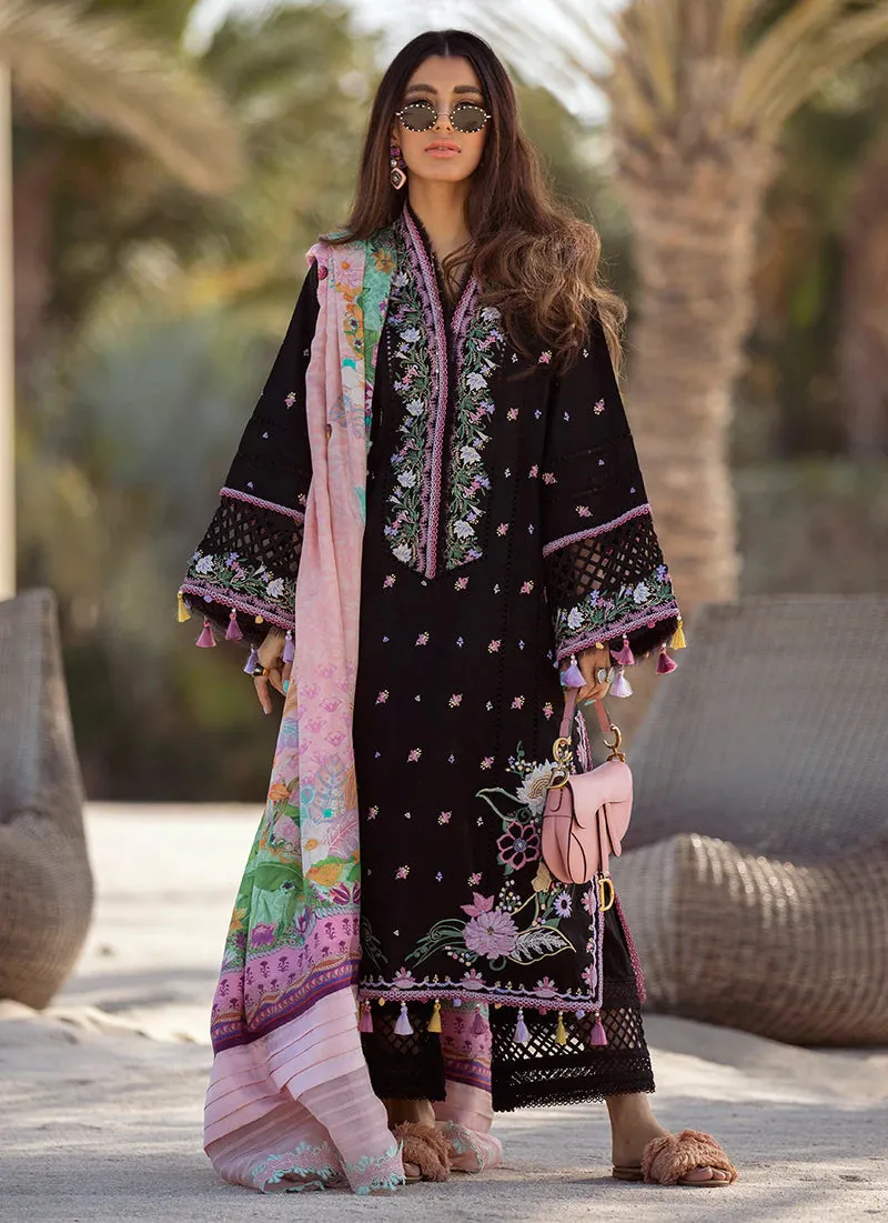 Bermuda Black | Farah Talib Aziz ILO ILO Luxury Lawn Collection 2022 | Unstitched Embroidered Lawn Suits