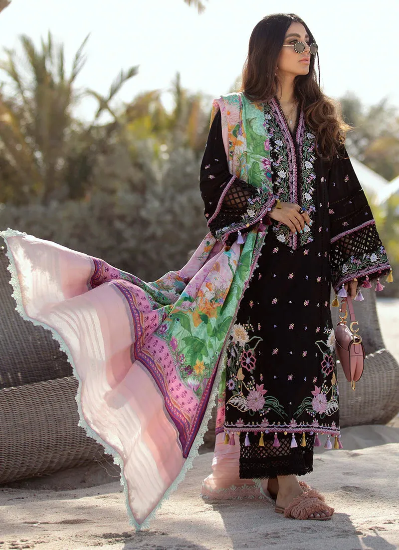 Bermuda Black | Farah Talib Aziz ILO ILO Luxury Lawn Collection 2022 | Unstitched Embroidered Lawn Suits