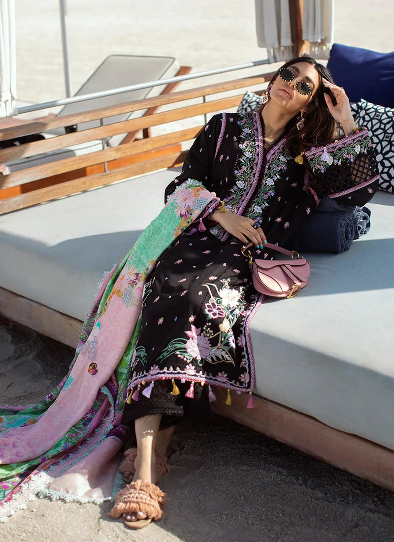 Bermuda Black | Farah Talib Aziz ILO ILO Luxury Lawn Collection 2022 | Unstitched Embroidered Lawn Suits