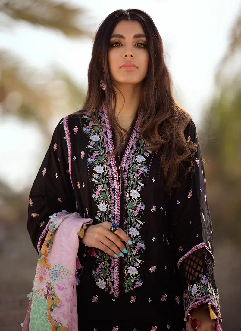 Bermuda Black | Farah Talib Aziz ILO ILO Luxury Lawn Collection 2022 | Unstitched Embroidered Lawn Suits