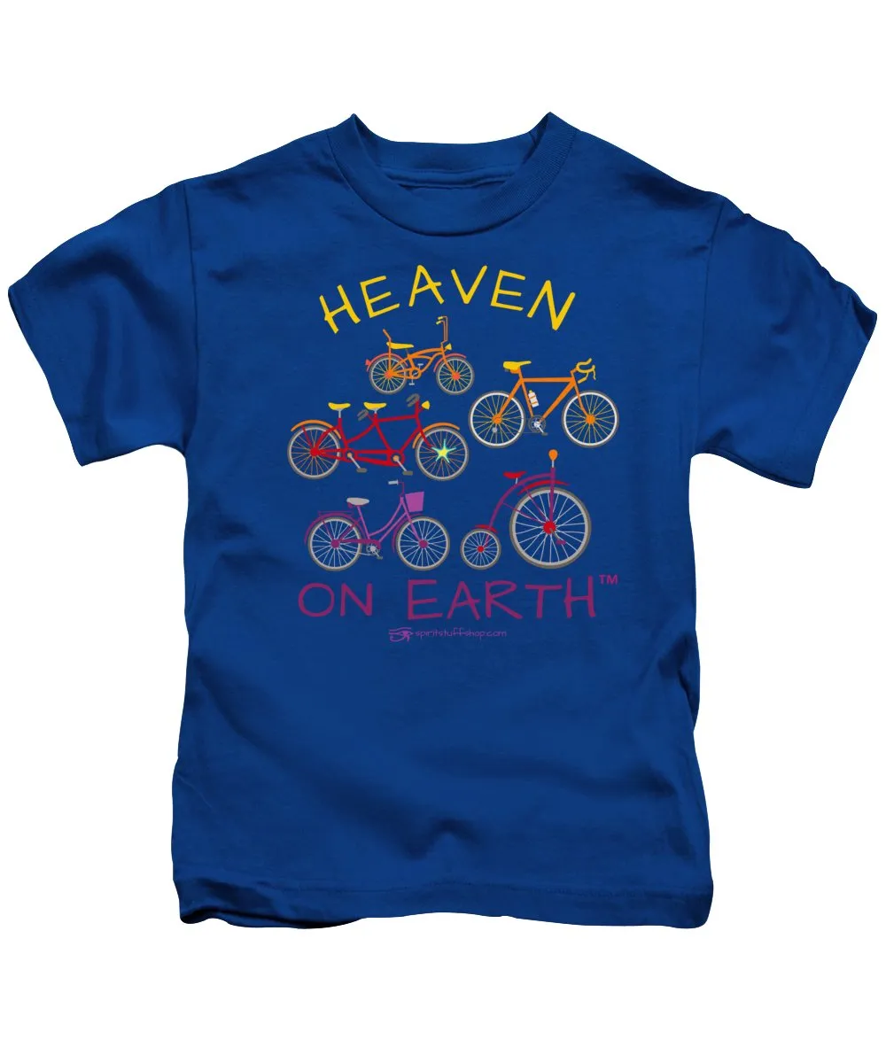 Bicycles Heaven On Earth - Kids T-Shirt