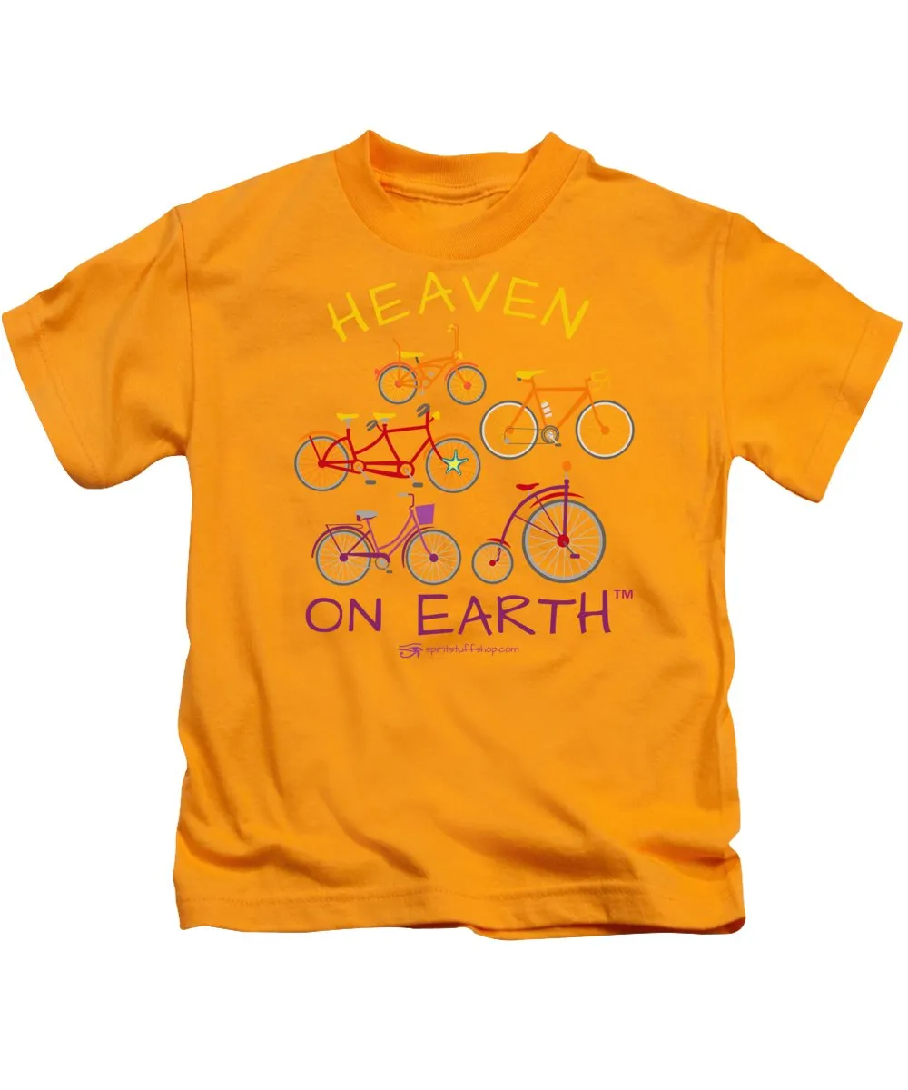Bicycles Heaven On Earth - Kids T-Shirt