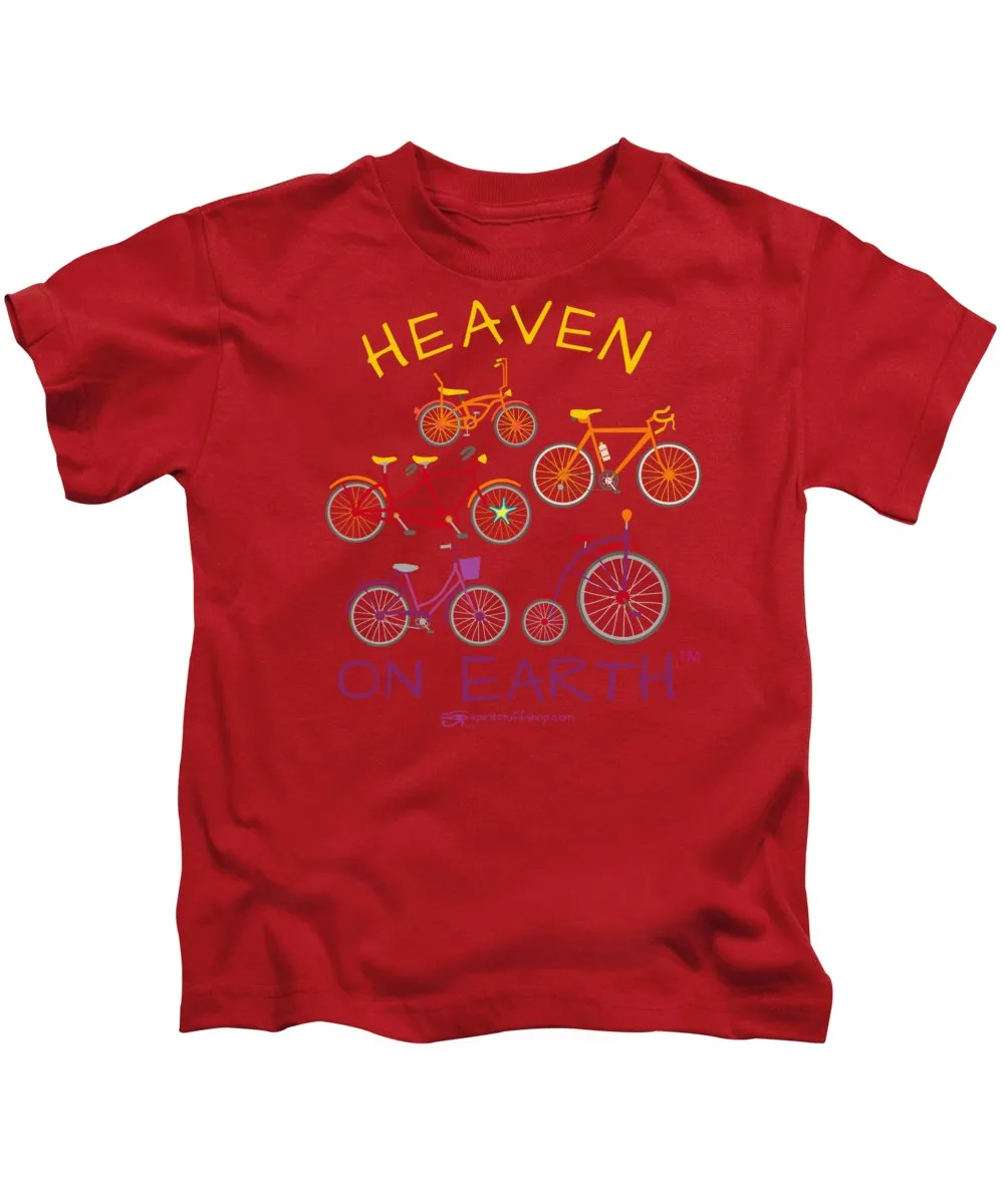 Bicycles Heaven On Earth - Kids T-Shirt