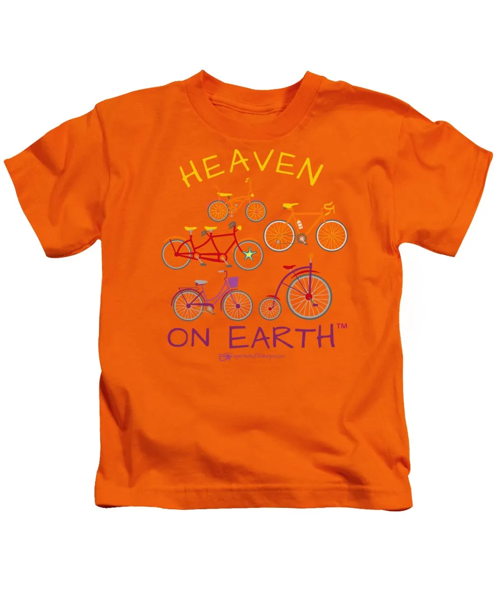 Bicycles Heaven On Earth - Kids T-Shirt