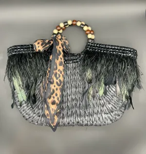Black Feather Tote