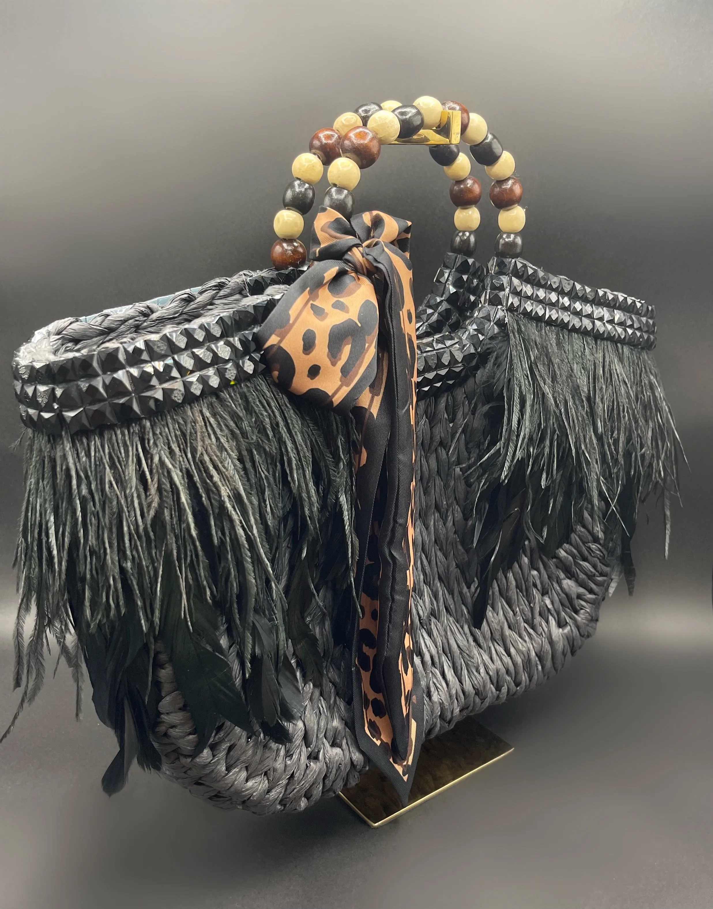 Black Feather Tote