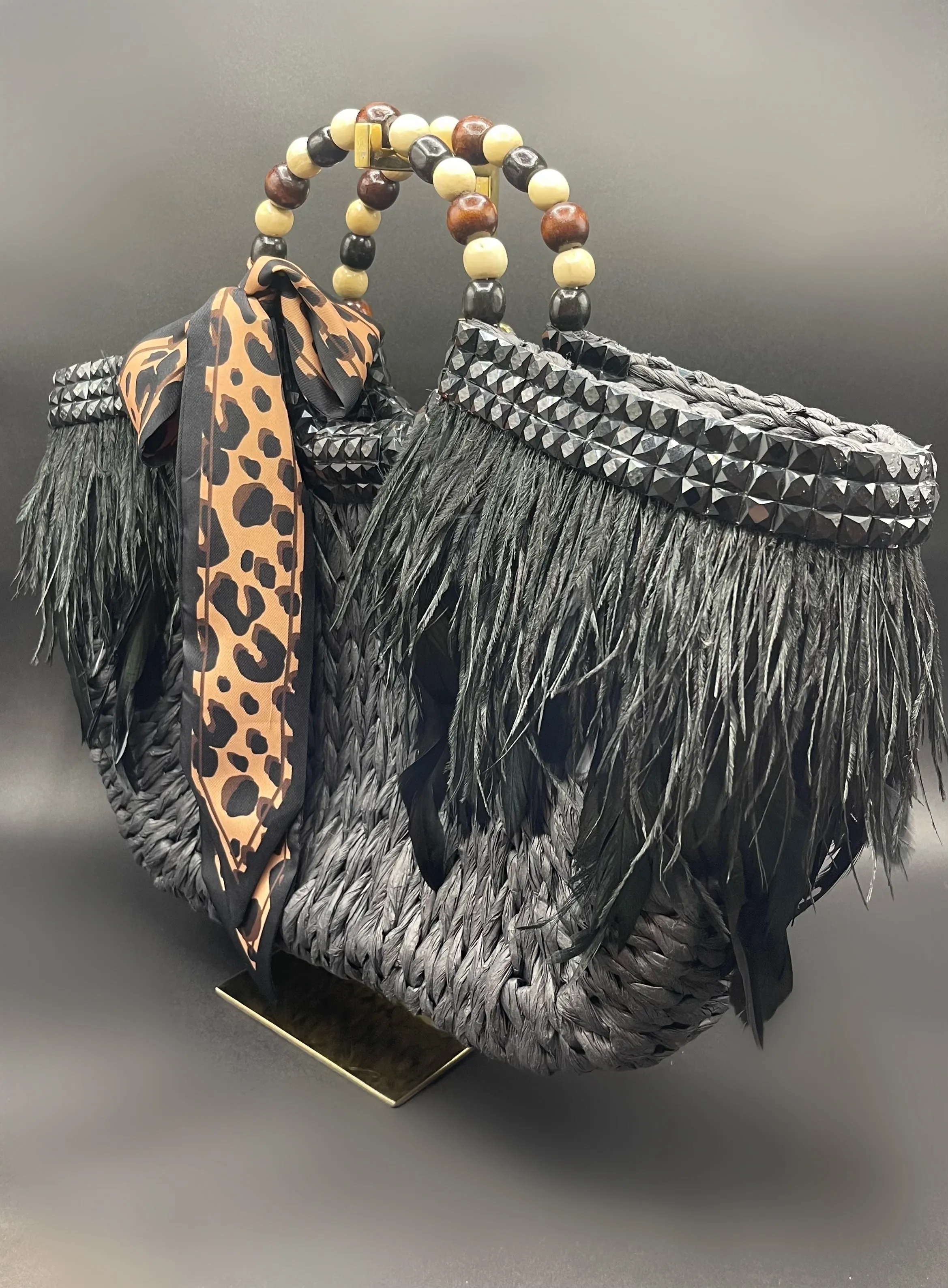 Black Feather Tote