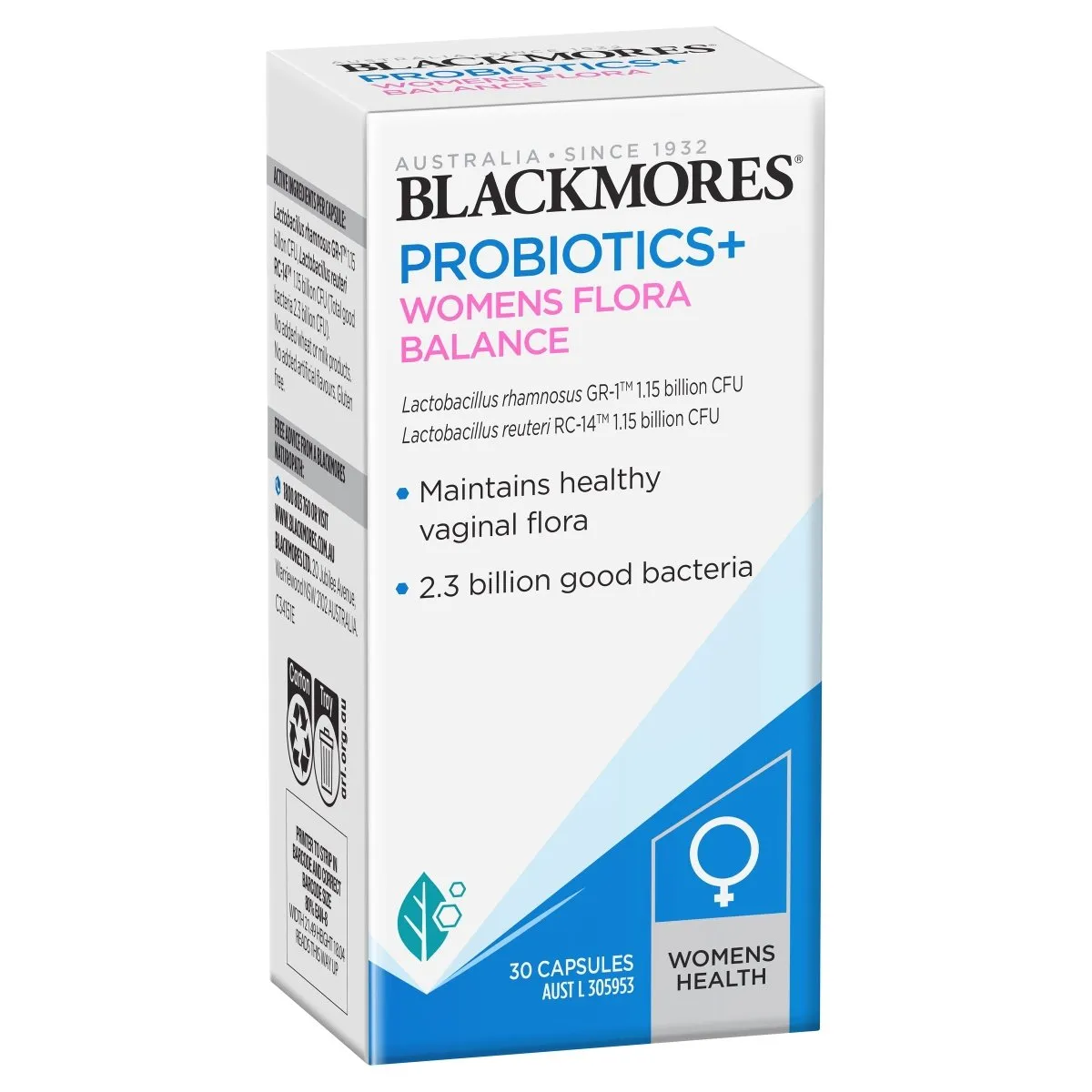 Blackmores Probiotics  Womens Flora Balance 30 Capsules