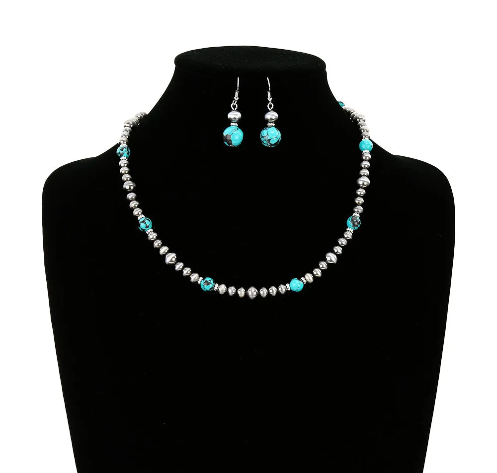 Blackwell Fashion Navajo & Turquoise Bead Necklace or Earrings