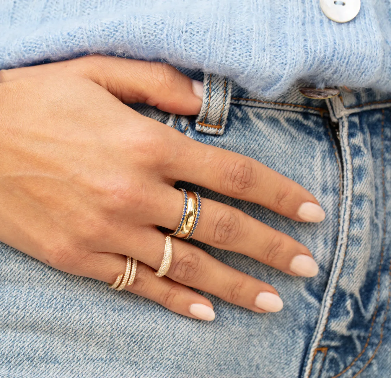 Blue Sapphire Eternity Ring