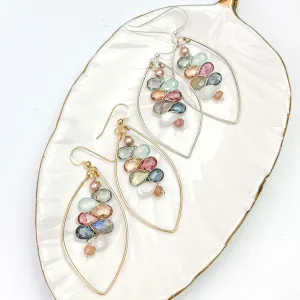 Boho Kaleidoscope Colorful Gems Statement Hoops