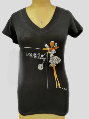 Bomb Fashion Show 2023 Special Edition Logo T-Shirt (Black)