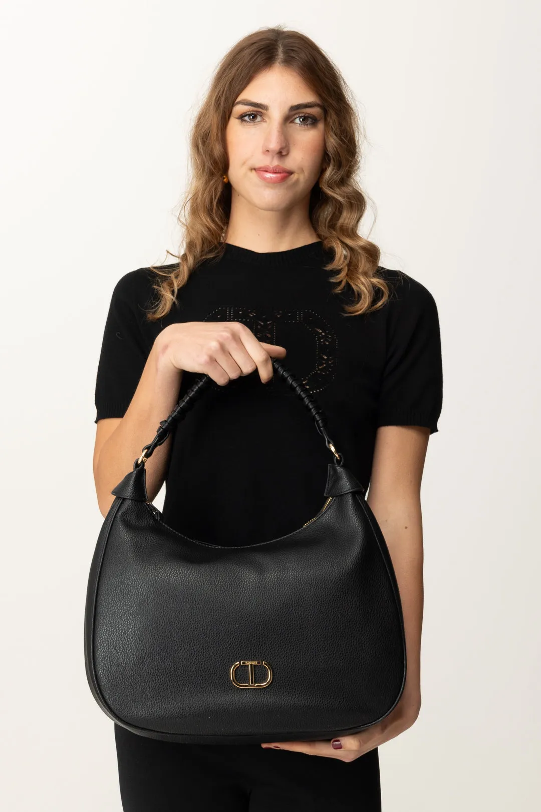 Borsa a Spalla Hobo In Pelle Martellata