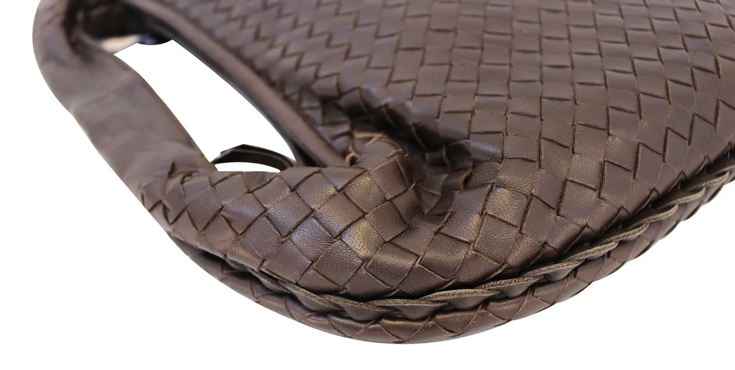 BOTTEGA VENETA Espresso Intrecciato Nappa Medium Veneta Hobo Bag - Sale