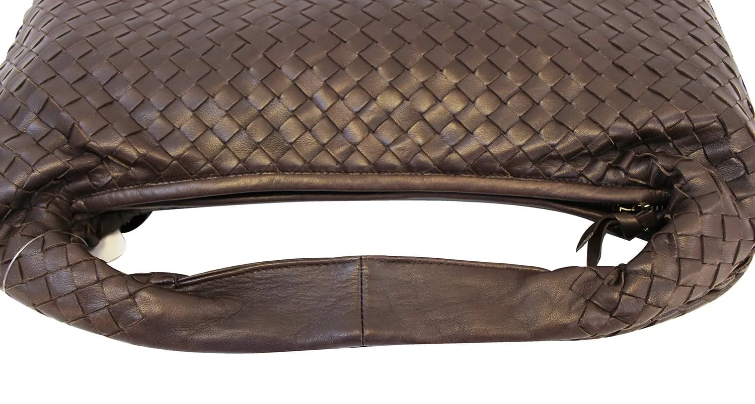 BOTTEGA VENETA Espresso Intrecciato Nappa Medium Veneta Hobo Bag - Sale