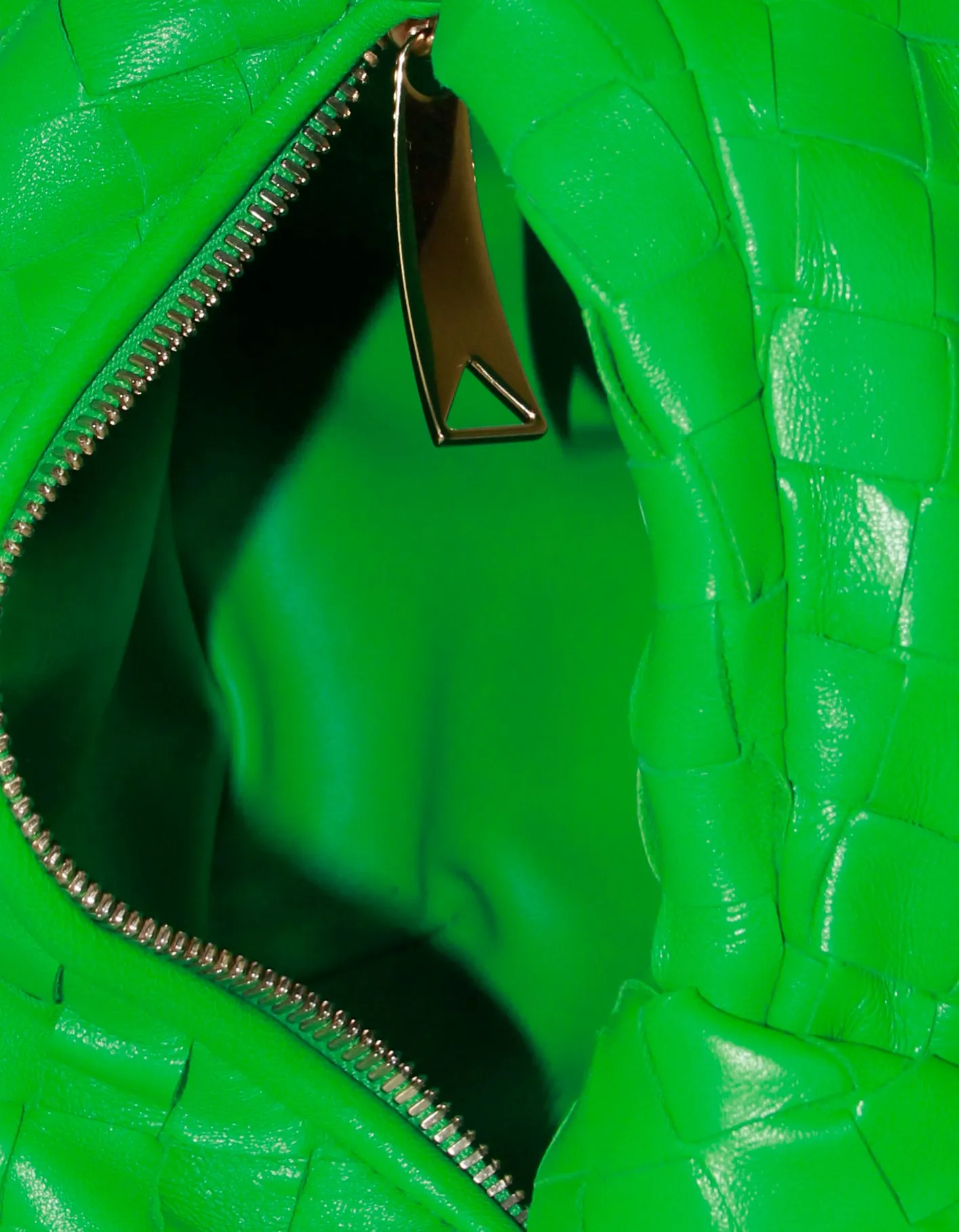 Bottega Veneta Parakeet Green Leather Mini Jodie Hobo Bag