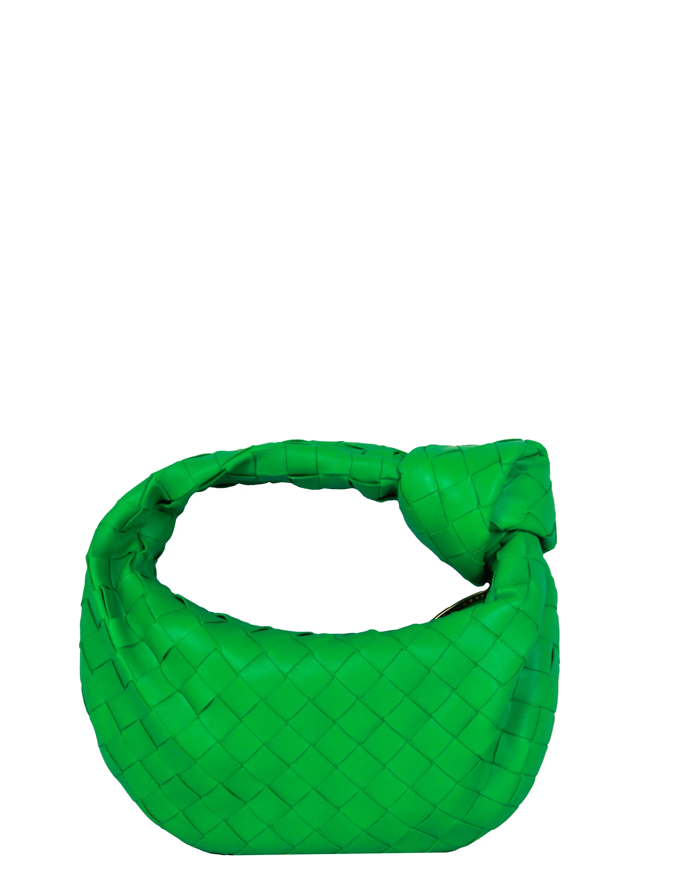Bottega Veneta Parakeet Green Leather Mini Jodie Hobo Bag