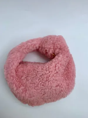 Bottega Veneta Pink Popsicle Shearling Mini Jodie Handbag