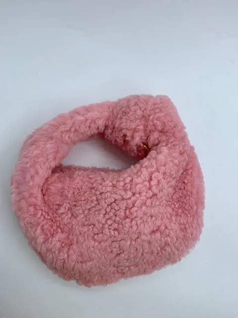 Bottega Veneta Pink Popsicle Shearling Mini Jodie Handbag