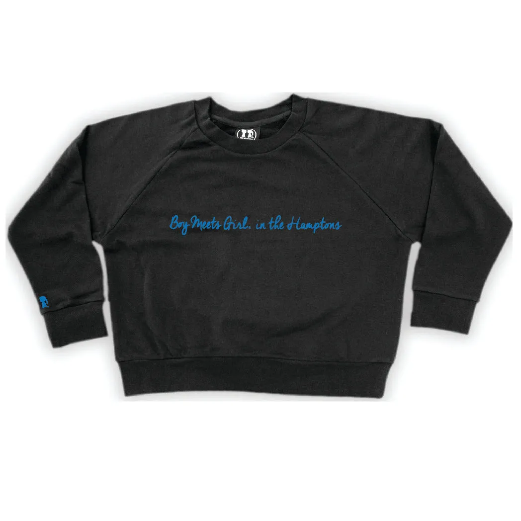 Boy Meets Girl® in the Hamptons Black Crop Sweatshirt