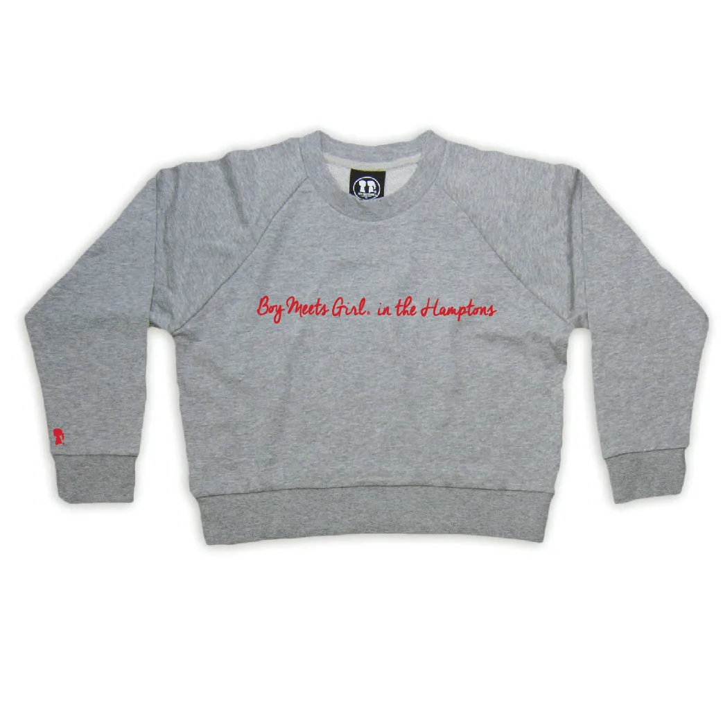 Boy Meets Girl® in the Hamptons Grey Crop Sweatshirt