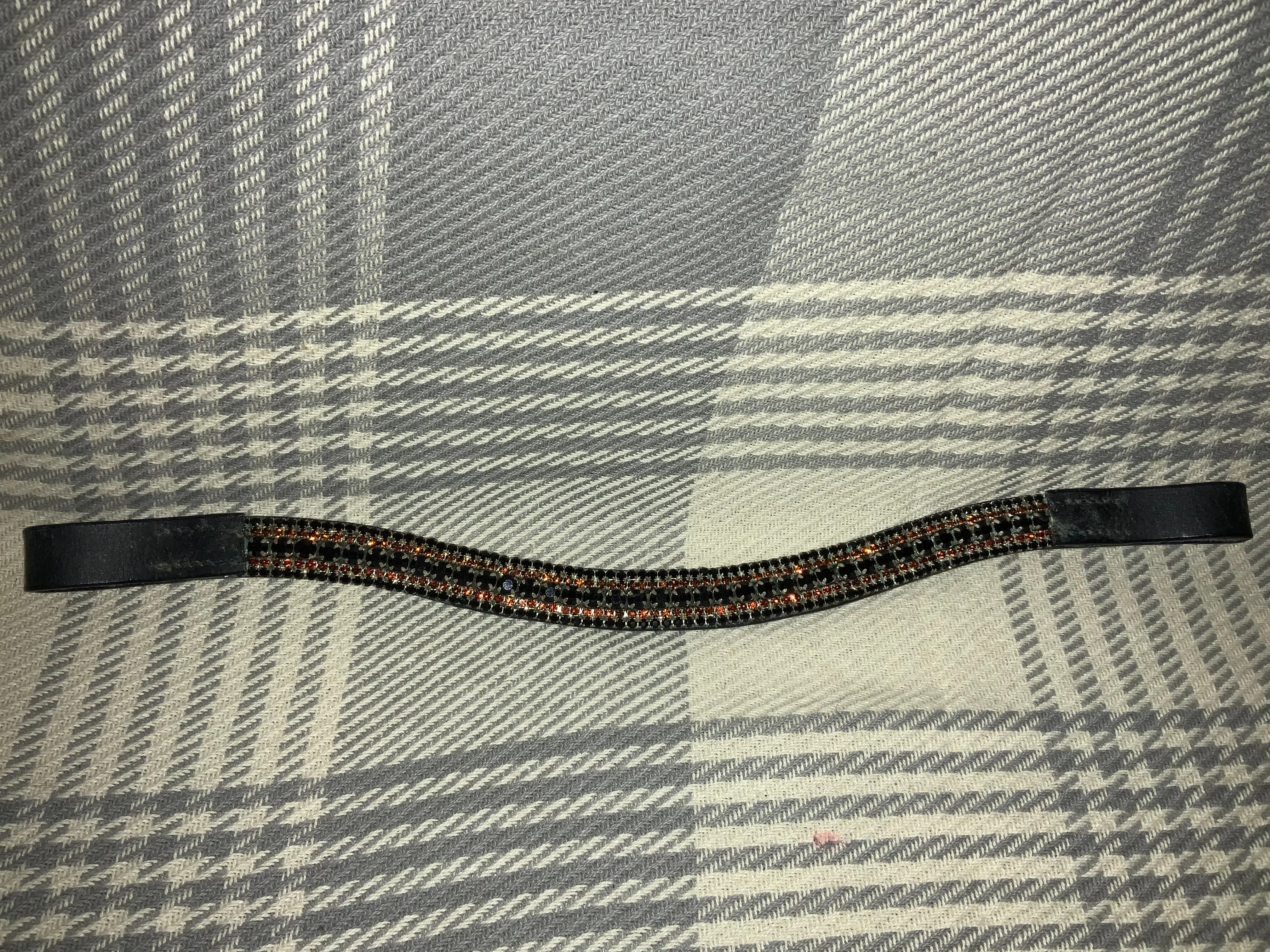 Brown pony size brown leather browband FREE POSTAGE ✅