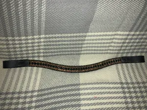 Brown pony size brown leather browband FREE POSTAGE ✅