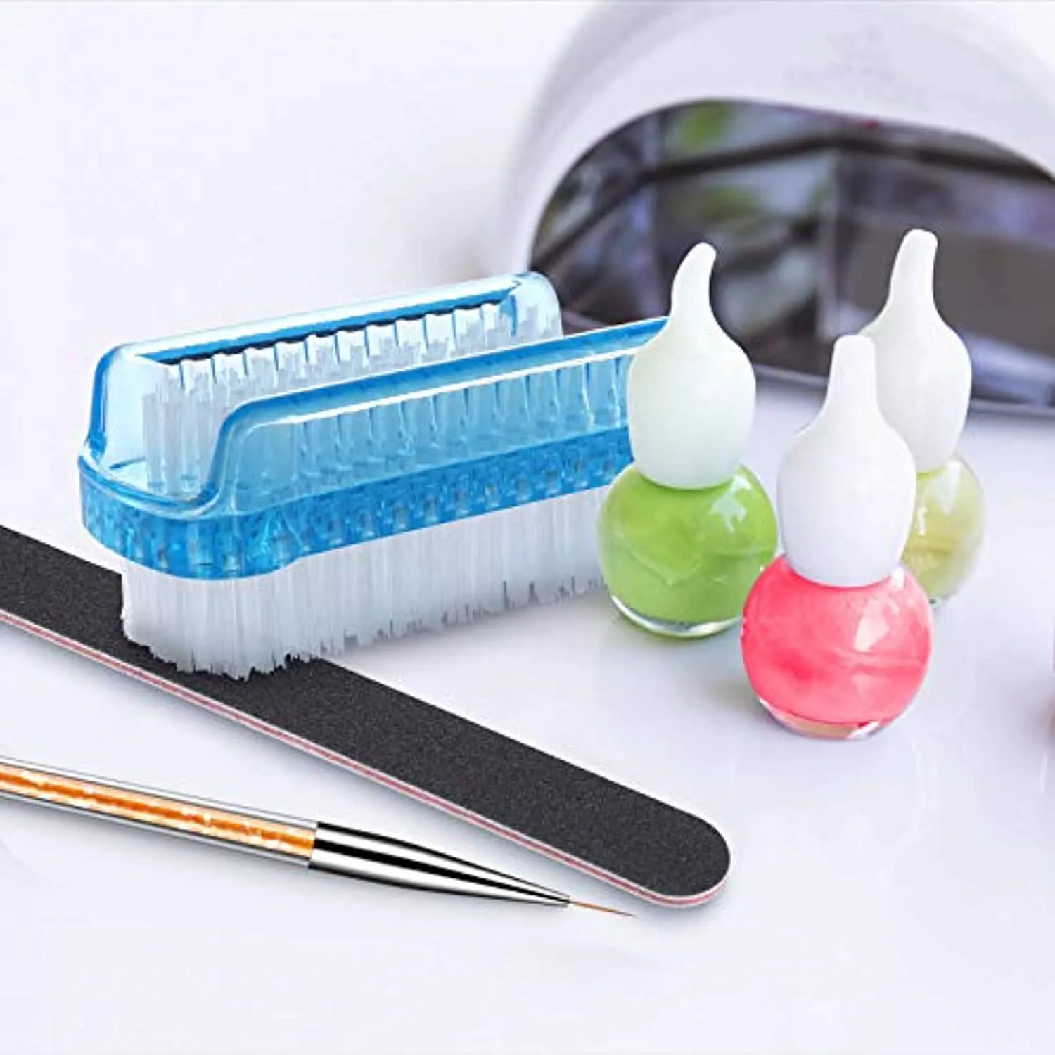 BTYMS 6 Pcs Dual-sided Nail Brush Fingernail Scrub Cleaning Brushes for Toes and Nails Cleaner Hand Scrubbing Cleaning Brushes